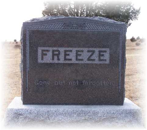 Freeze Family Head Stone
