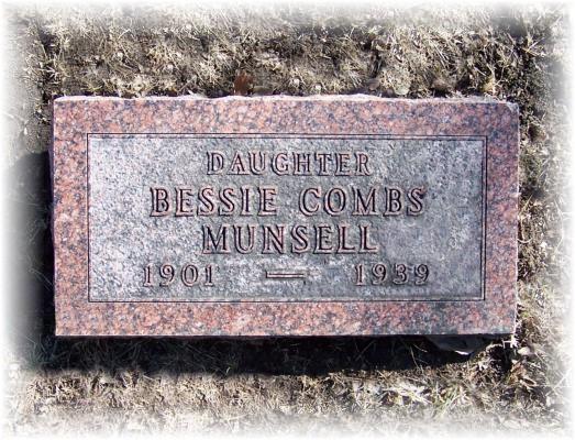 Bessie (Combs) Munsell - Sheridan Cemetery - Auburn
